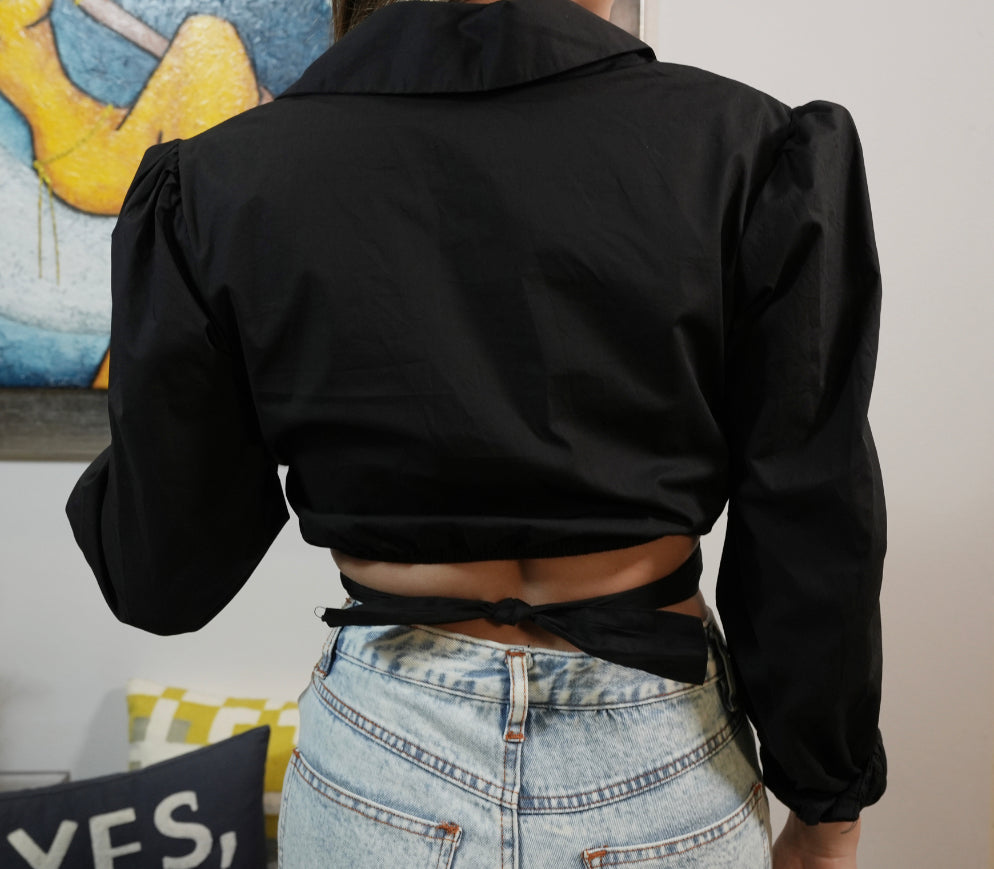 Long Sleeves Crop Top